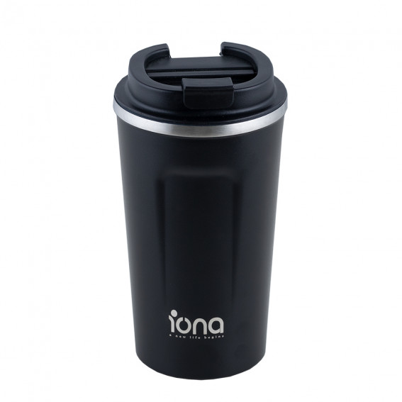 IONA 304 Stainless Steel Thermal Mug - Black