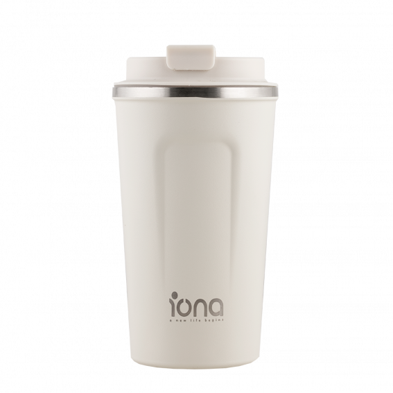 IONA 304 Stainless Steel Thermal Mug - White