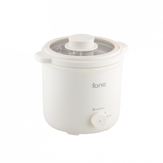 IONA 0.8L Multi Cooker / Rice cooker w Steamer - White