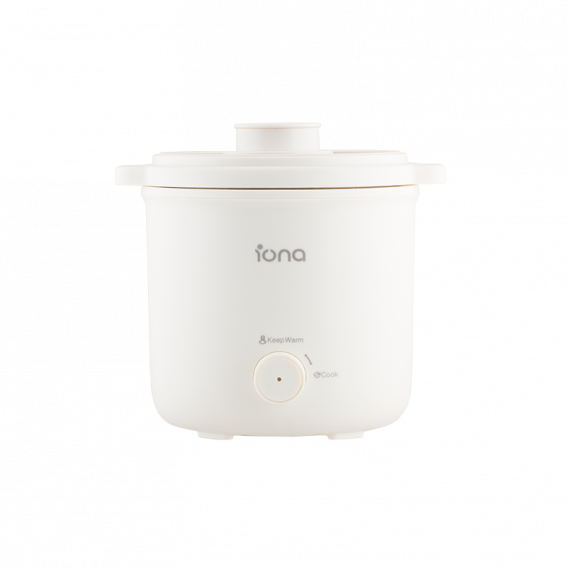 IONA 0.8L Multi Cooker / Rice cooker w Steamer - White