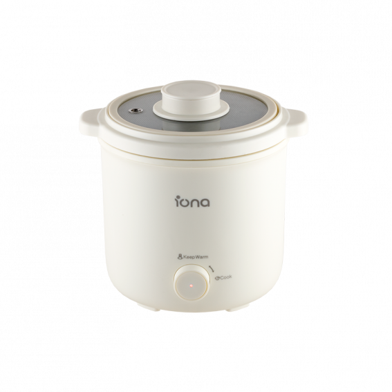 IONA 0.8L Multi Cooker / Rice cooker w Steamer - White