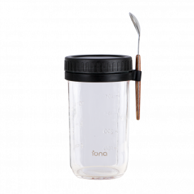 IONA 600ml Portable Breakfast Oatmeal Cup / Yogurt Cup Black