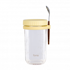 IONA 600ml Portable Breakfast Oatmeal Cup / Yogurt Cup Yellow