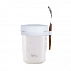IONA 350ml Portable Breakfast Oatmeal Cup / Yogurt Cup White