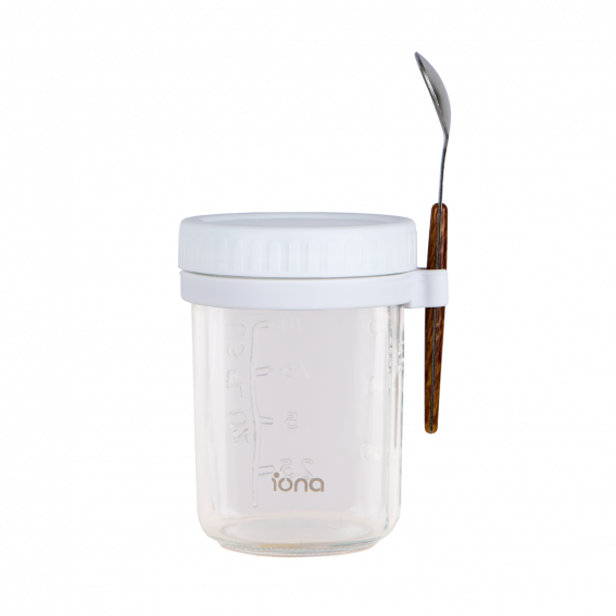 IONA 350ml Portable Breakfast Oatmeal Cup / Yogurt Cup White