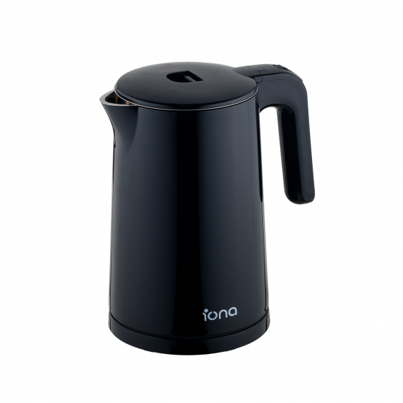 IONA 1.7L Cool Touch Stainless Steel Kettle Black
