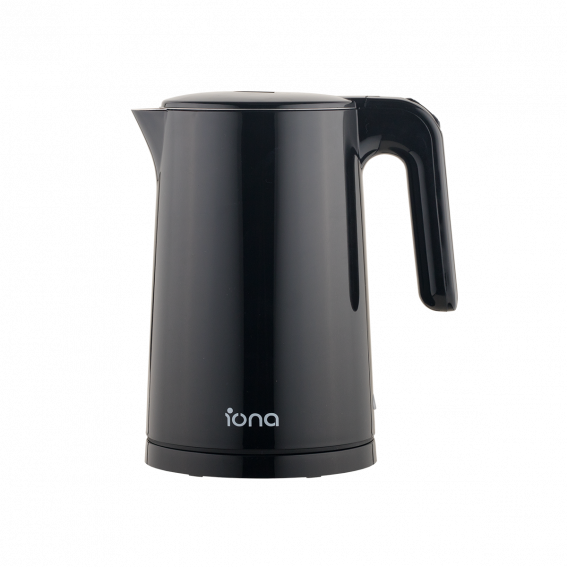 IONA 1.7L Cool Touch Stainless Steel Kettle Black
