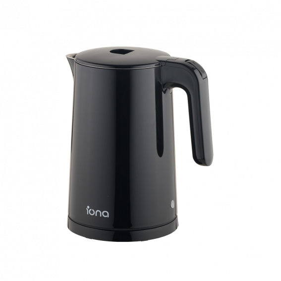 IONA 1.7L Cool Touch Stainless Steel Kettle Black